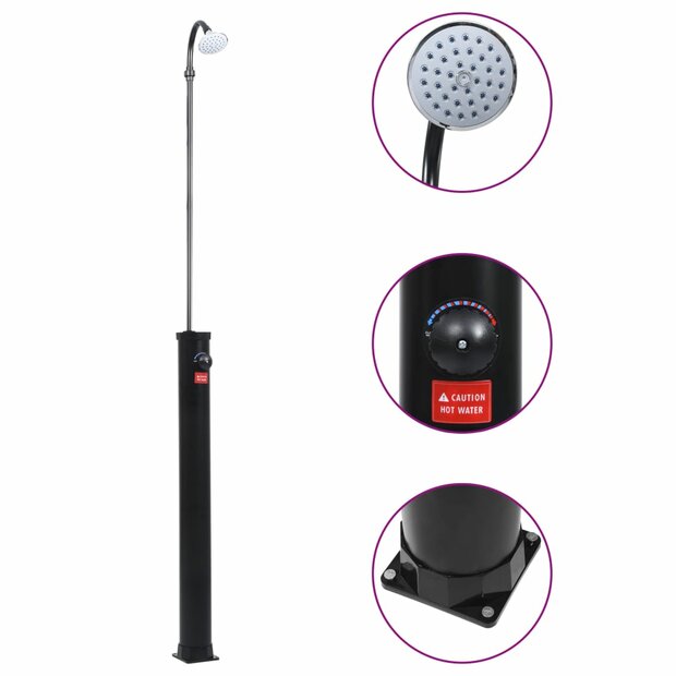 Buitendouche solar 8 L 215 cm zwart 1