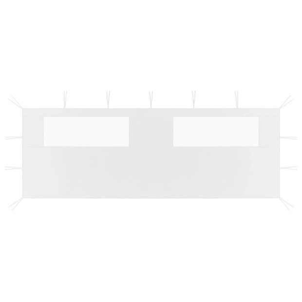 Prieelzijwand met ramen 6x2 m wit 1