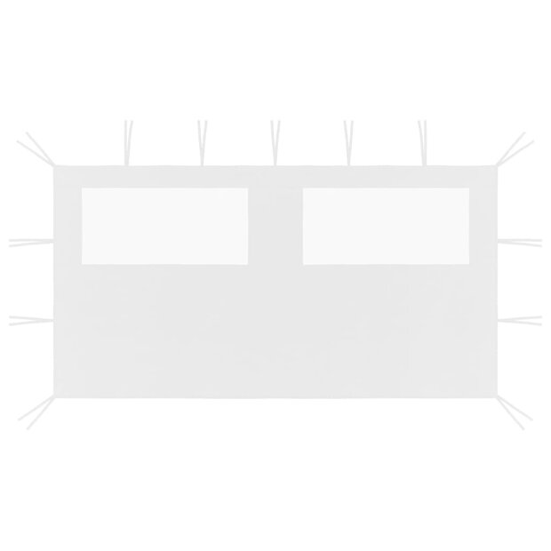 Prieelzijwand met ramen 4x2 m wit 1