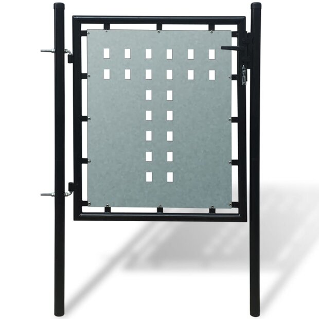 Poort enkel 100x125 cm zwart 1