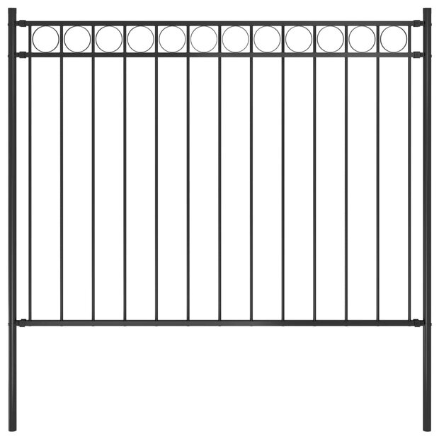 Tuinhek 1,7x1,2 m staal zwart 1
