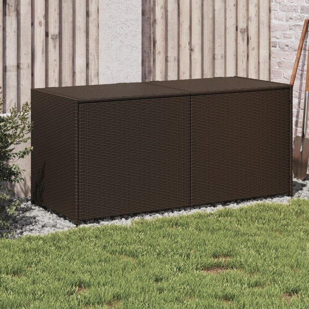 Tuinbox 283 L poly rattan bruin 1