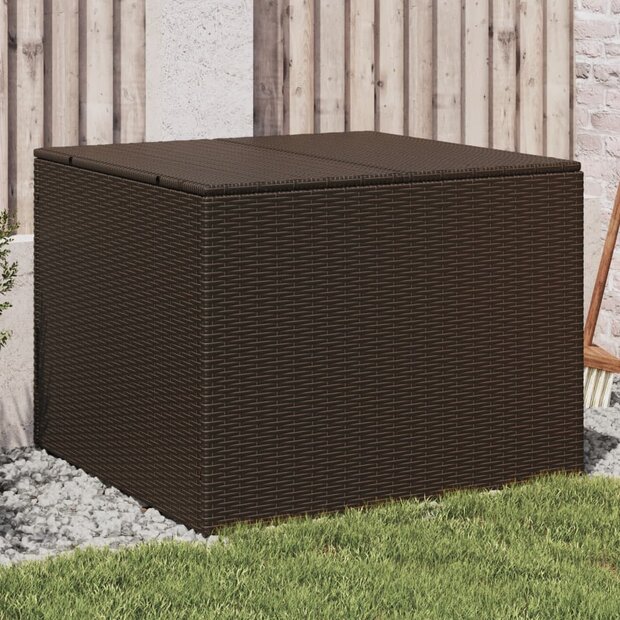 Tuinbox 291 L poly rattan bruin 1