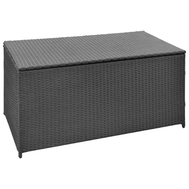 Tuinbox 120x50x60 cm poly rattan zwart 1