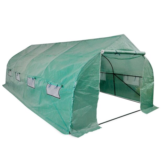 Tuinkas walk-in draagbare polytunnel met stalen frame 18 m&sup2;   1