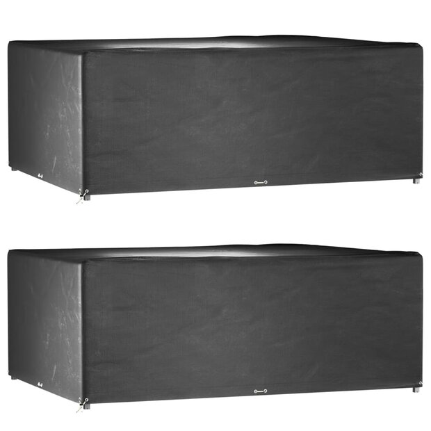 Tuinmeubelhoezen 2 st 16 oogjes rechthoekig 300x250x90 cm 1