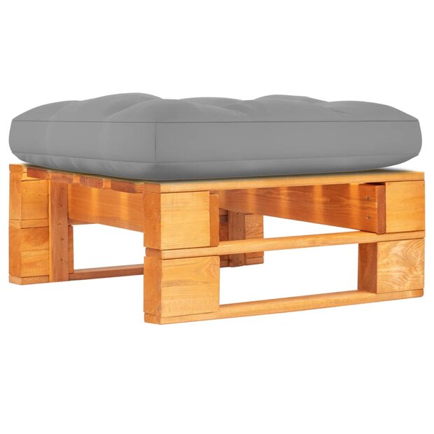 Tuinhocker pallet honingbruin ge&iuml;mpregneerd grenenhout 1