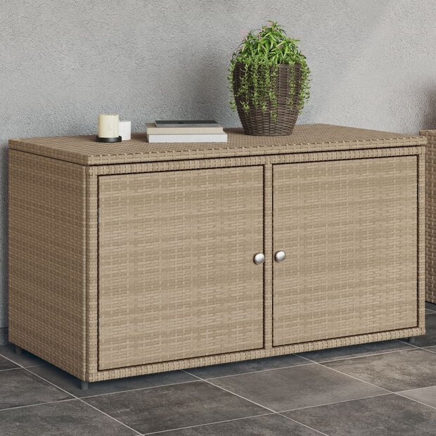Tuinkast 110x55x60,5 cm poly rattan beige 1