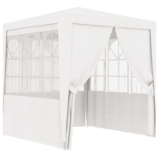 Partytent met zijwanden professioneel 90 g/m&sup2; 2x2 m wit 1
