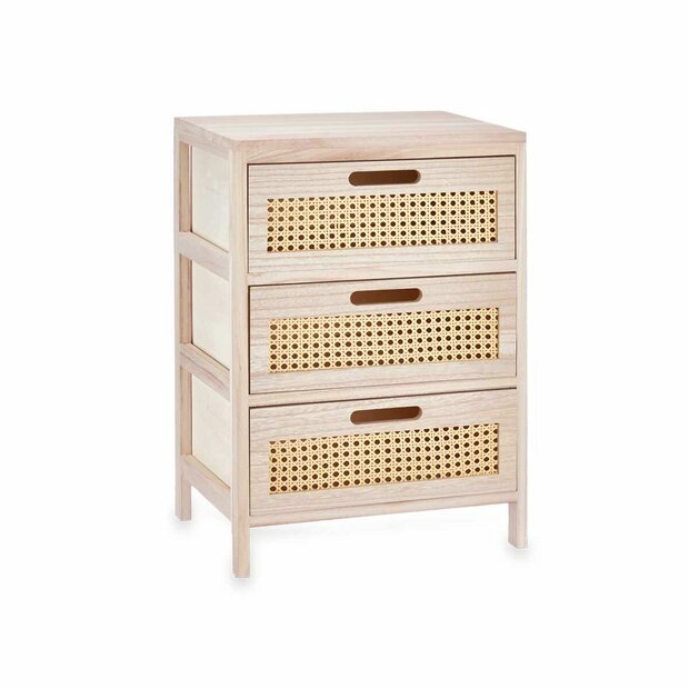 Ladekast GiftDecor Rattan Natuurlijk 40 x 58 x 29 cm 3 lades 1