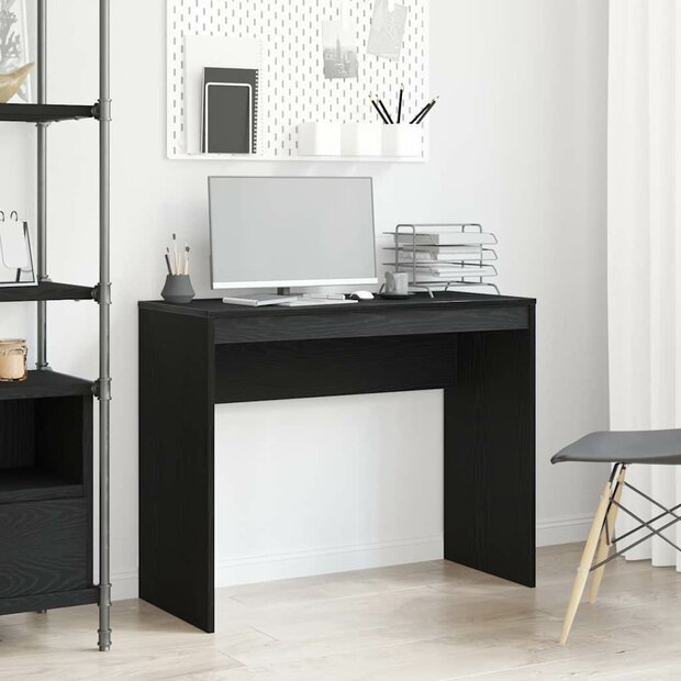 Bureau 90x40x72 cm spaanplaat zwart eikenkleurig 1