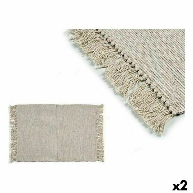 Tapijt Beige 80 x 120 cm (2 Stuks) 1