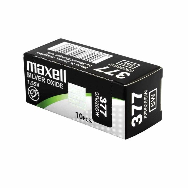 Knoopcel Maxell SR626SW 377 1,55 V Knoopcelbatterij 1