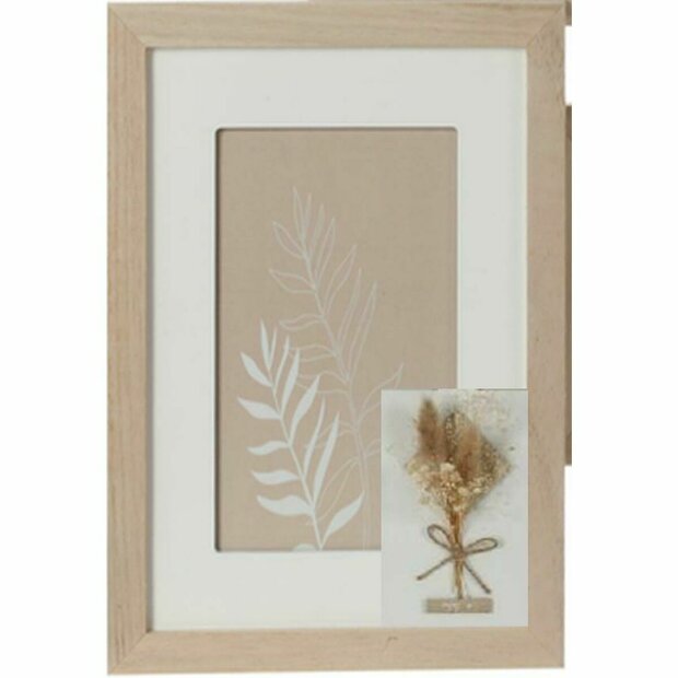 Fotolijsten DKD Home Decor Kristal Natuurlijk Shabby Chic (15 x 1 x 20 cm) (22 x 1 x 27 cm) 1
