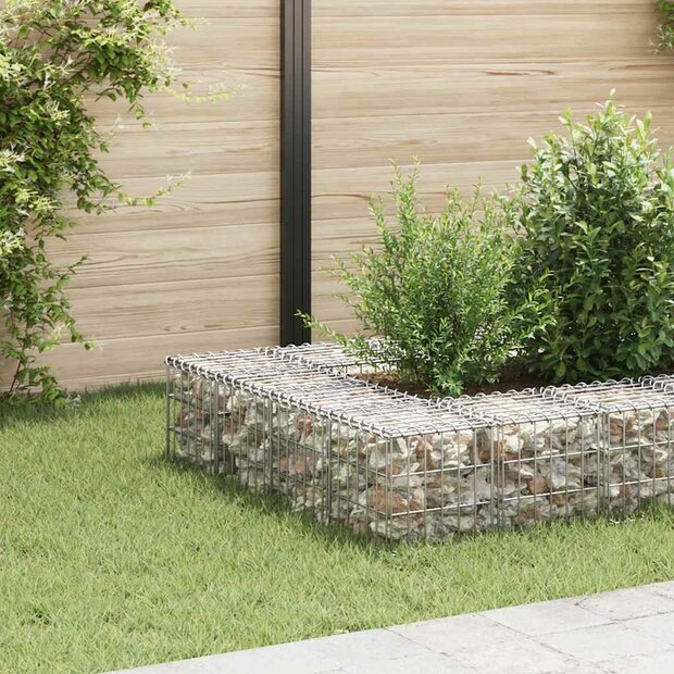 Gabion plantenbak verhoogd kubus 30x30x30 cm staaldraad 1