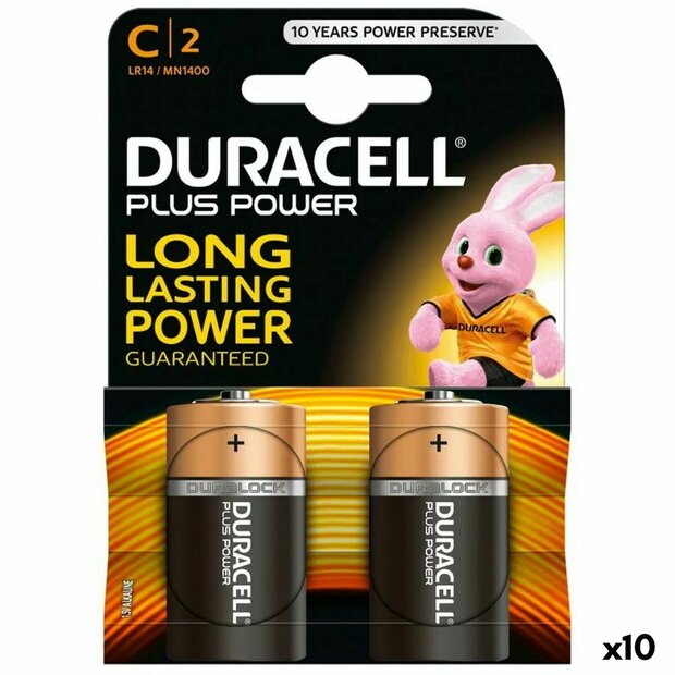 Batterijen DURACELL Plus Power L2 CLR14 1,5 V LR14 (10 Stuks) 1