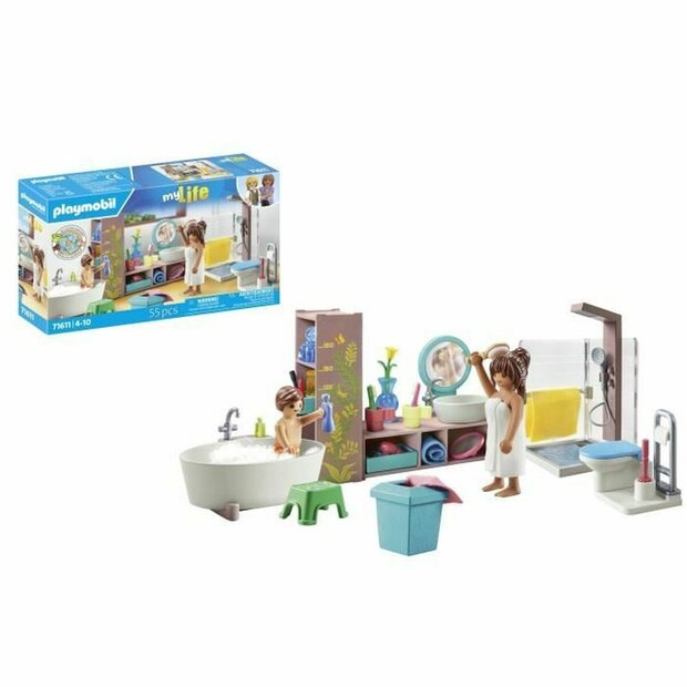 Playset Playmobil 71611 - Bathroom bathtub 55 Onderdelen 1