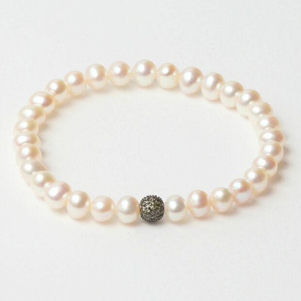 Lancaster JLA-BR-SB-3-WH 16 mm Dames armband 1