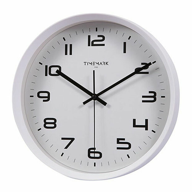 Muurklok Timemark Wit 30 x 30 cm 1