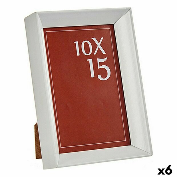 Fotolijsten WPC0235MG-1-WH Wit Glas Plastic (6 Stuks) 1