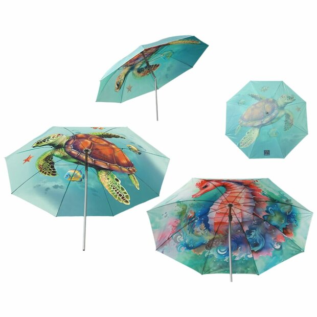 Strandparasol &Oslash; 220 cm SPF50+ Navy 1