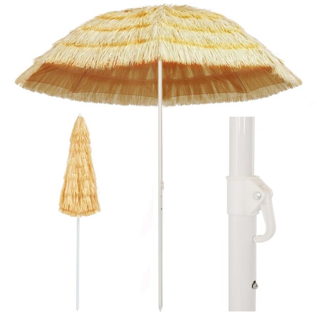 Strandparasol Hawa&iuml; stijl 240 cm naturel 1
