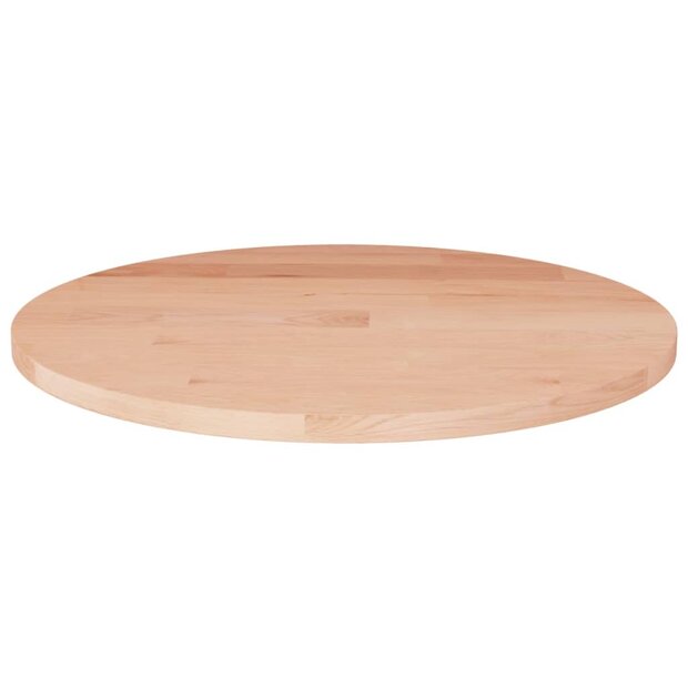Tafelblad rond &Oslash;30x1,5 cm onbehandeld massief eikenhout 1