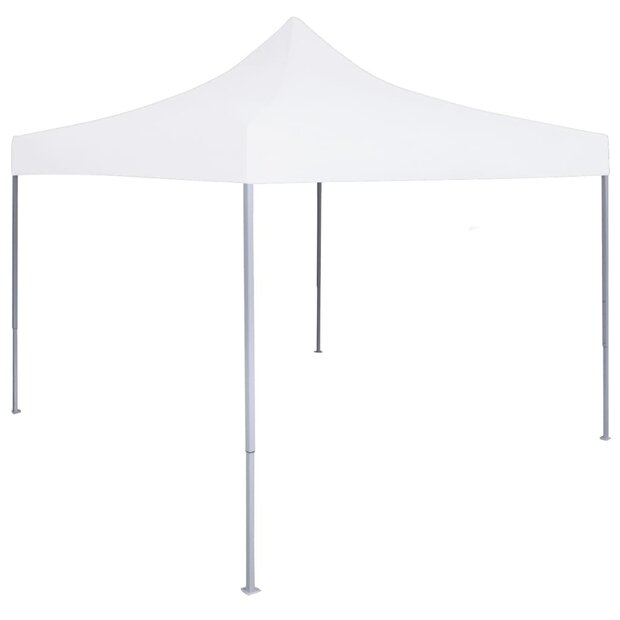 Partytent professioneel inklapbaar 2x2 m staal wit 1