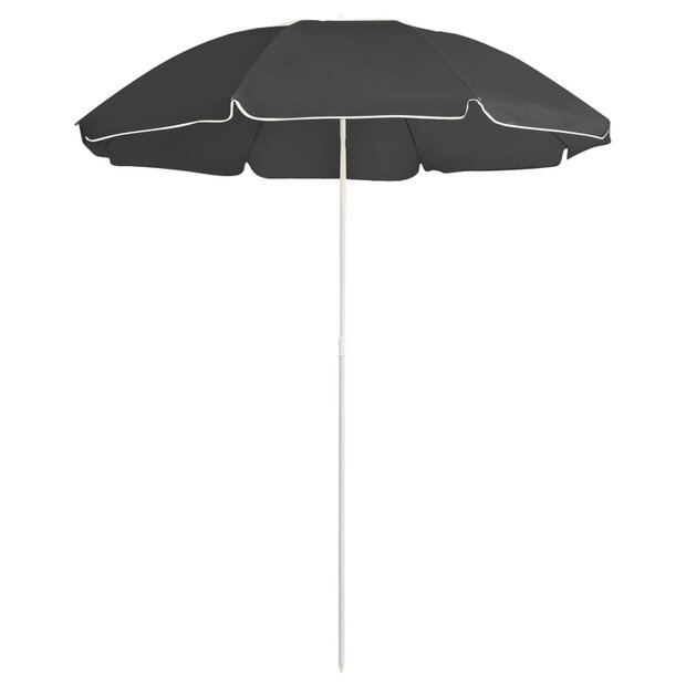 Parasol met stalen paal 180 cm antracietkleurig 1