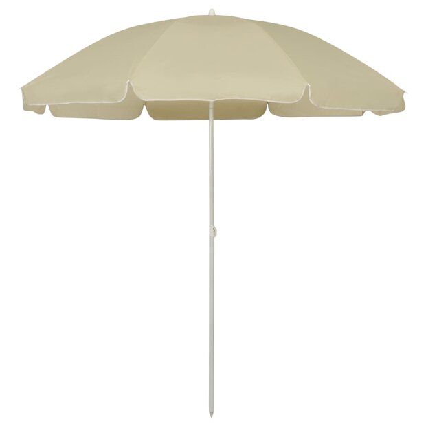 Strandparasol 240 cm zandgeel 1