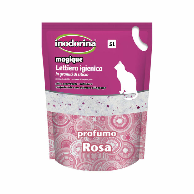 Kattenbakvulling Inodorina MAGIQUE ROSE Rozen 5 L 1