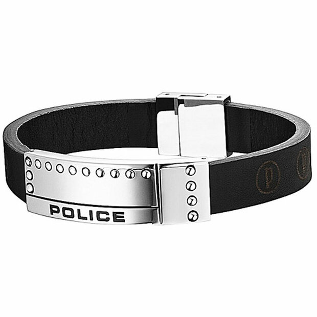 Police PJ.24643BLB.01-L Leer 18 cm Heren armband 1
