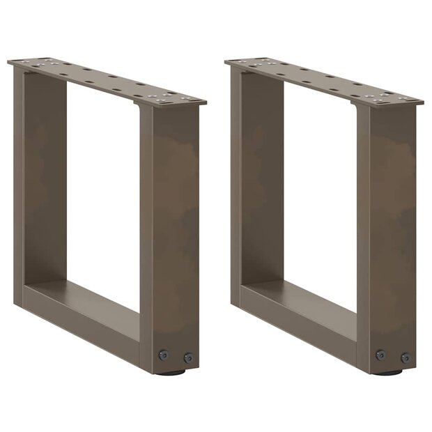 Salontafelpoten 2 st U-vormig 40x(30-31) cm staal naturel 1