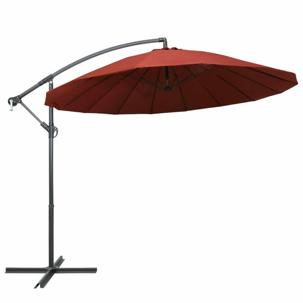Zweefparasol met aluminium paal 3 m terracotta 1