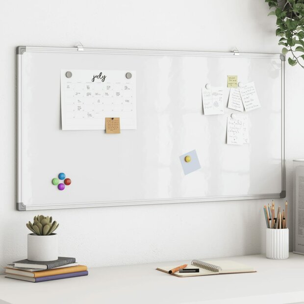 Whiteboard magnetisch 100x50x1,7 cm aluminium 1