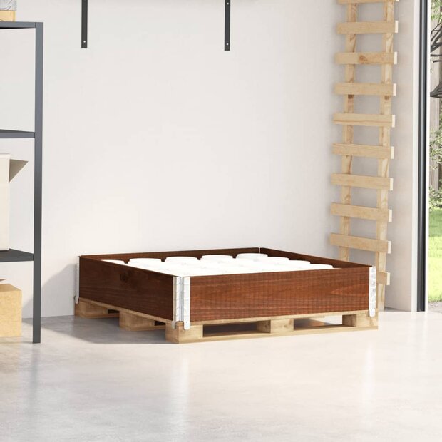 Palletopzetrand 100x100 cm massief grenenhout bruin 1