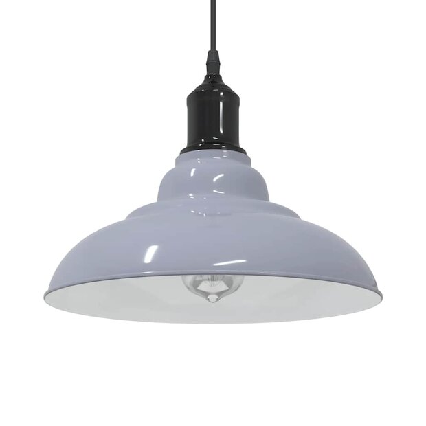 Hanglamp in hoogte verstelbaar E27 &Oslash;31 cm metaal glanzend grijs 1