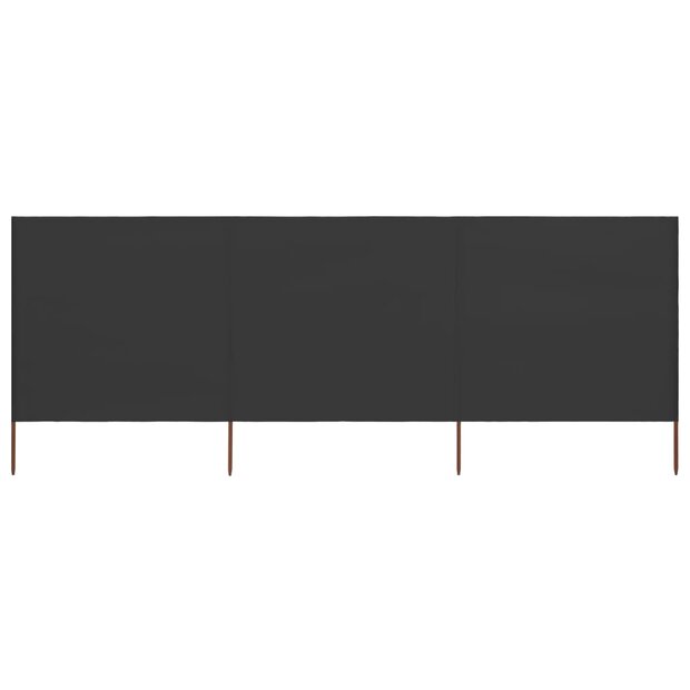 Windscherm 3-panelen 400x160 cm stof antraciet 1