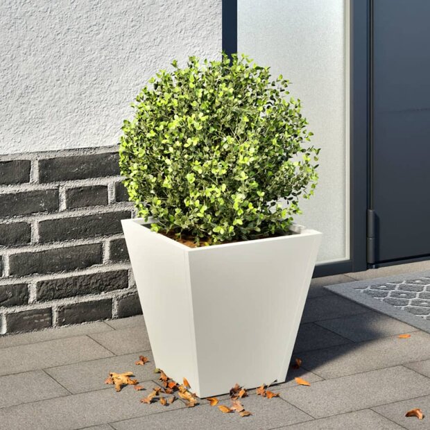 Plantenbak 30x30x30 cm staal wit 1