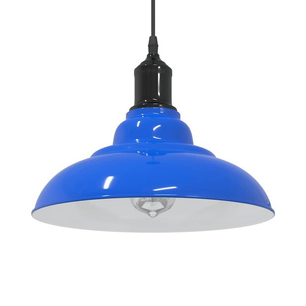 Hanglamp in hoogte verstelbaar E27 &Oslash;31 cm metaal donkerblauw 1