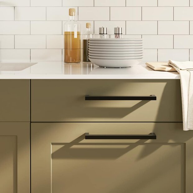 Handvatten 5 st 224 mm roestvrij staal zwart 1