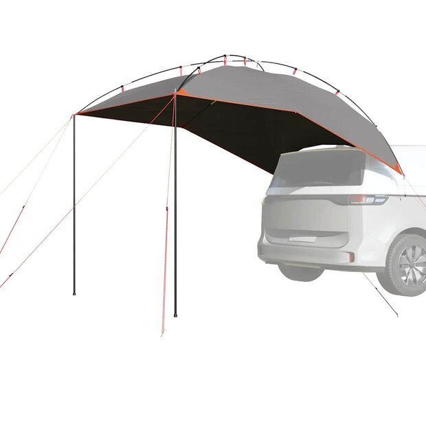 Autotent waterdicht grijs en oranje 1