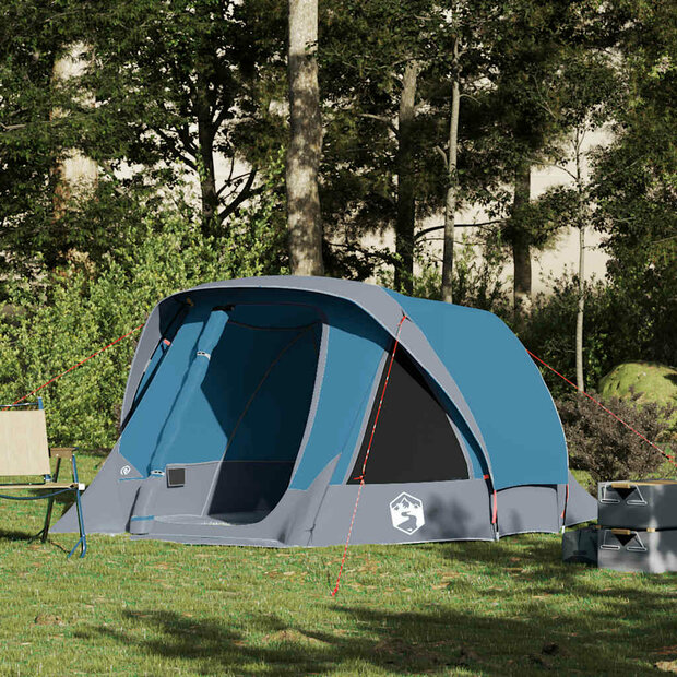 Tent 4-persoons waterdicht blauw 1