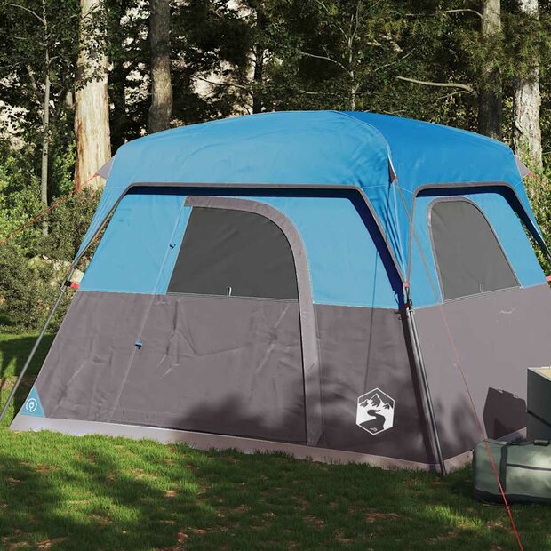 Tent 4-persoons waterdicht blauw 1