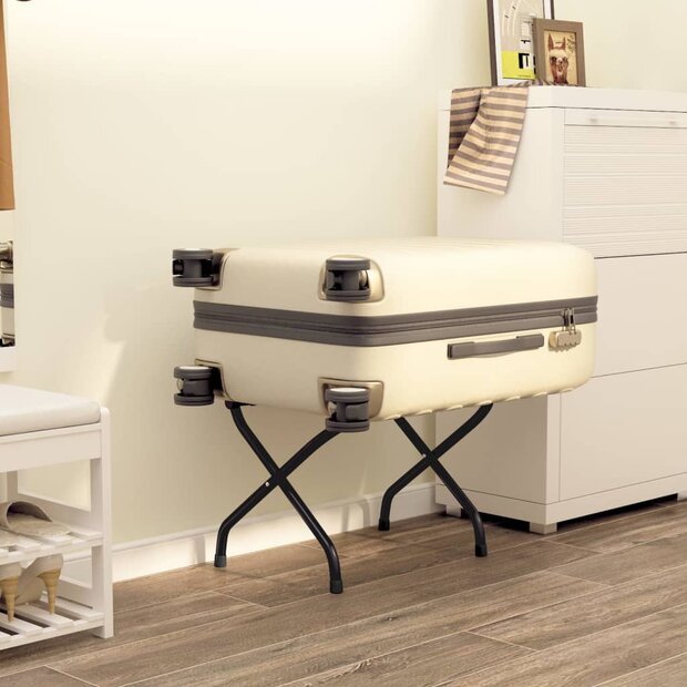 Bagagerek met rugleuning 56x39x52 cm zwart  1