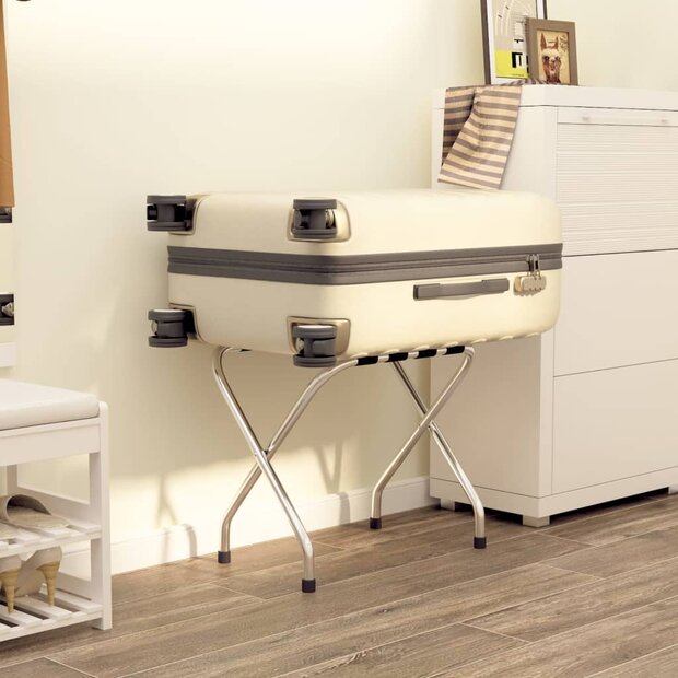 Bagagerek 56x40x49 cm zwart en zilver  1