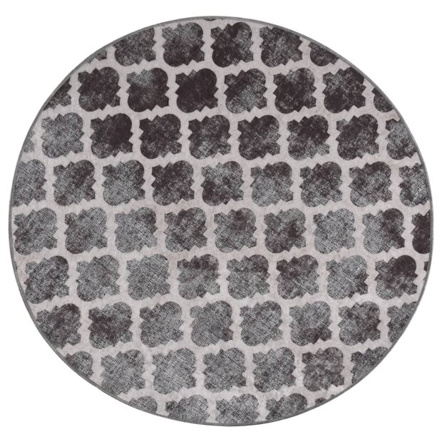 Vloerkleed wasbaar anti-slip &oslash;120 cm meerkleurig 1