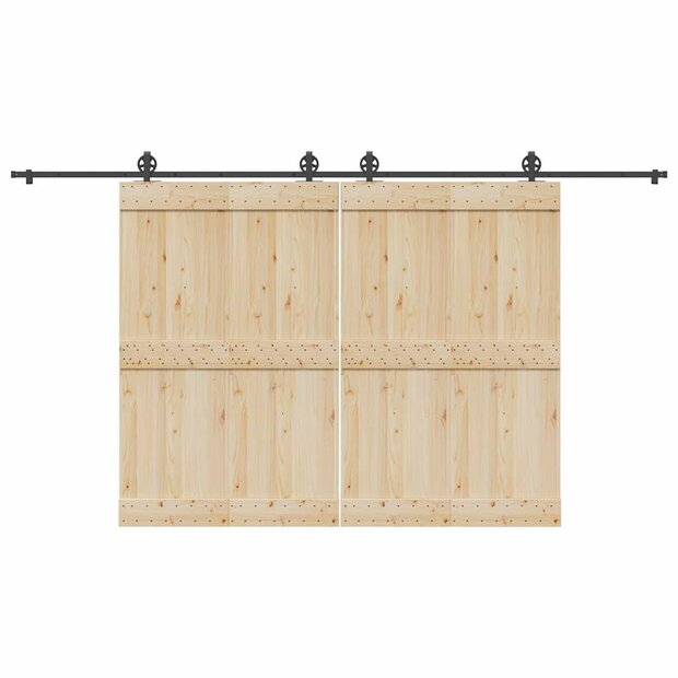 Doos met onderdelen voor schuifdeur 400 cm staal zwart 1