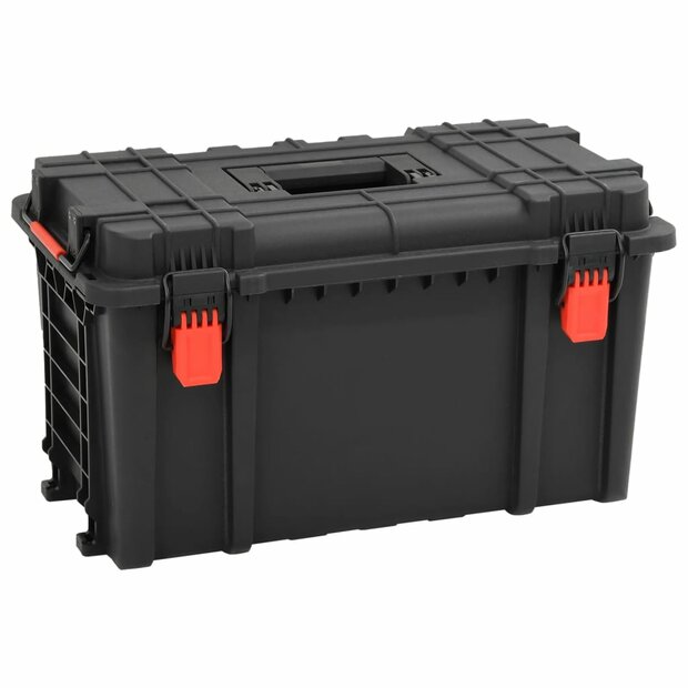 Flightcase draagbaar 57x35x32,5 cm PP zwart 1