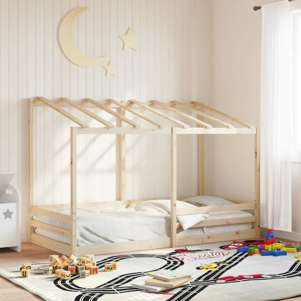 Kinderbed met bedhuis 80x200 cm massief grenenhout 1